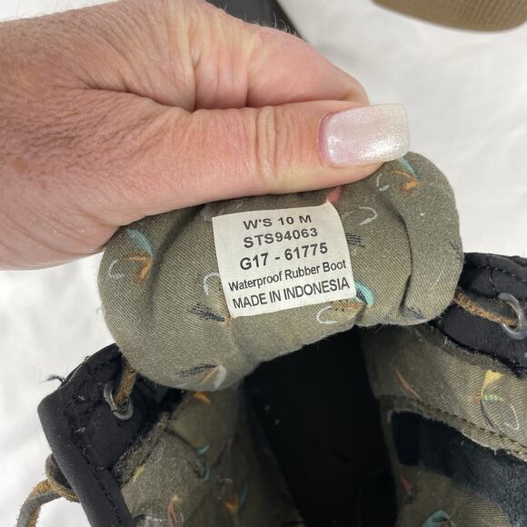 Sperry Women's Saltwater Quilted Duck Boots - Black Size 10 #STS94063 - Picture 7 of 8